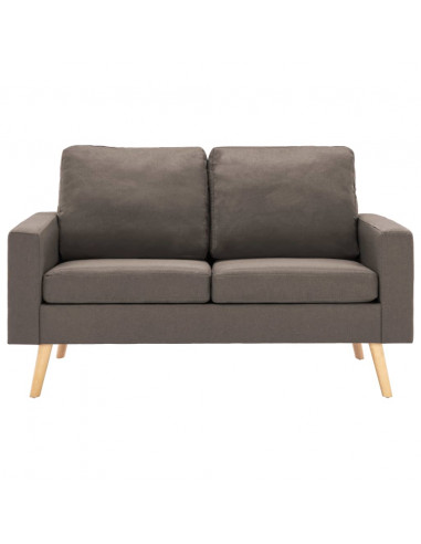 Divano a 2 Posti Grigio Talpa in Tessuto