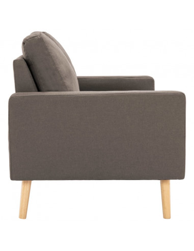 Divano a 2 Posti Grigio Talpa in Tessuto