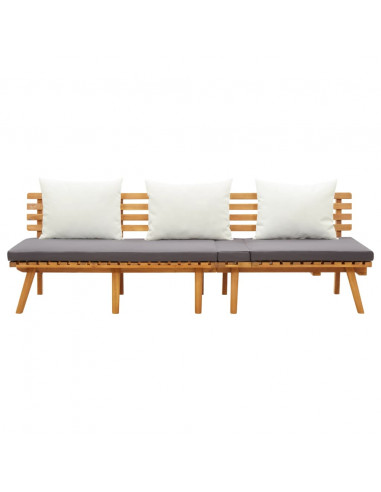 Divano Letto da Giardino 200x65 cm in Legno Massello di Acacia