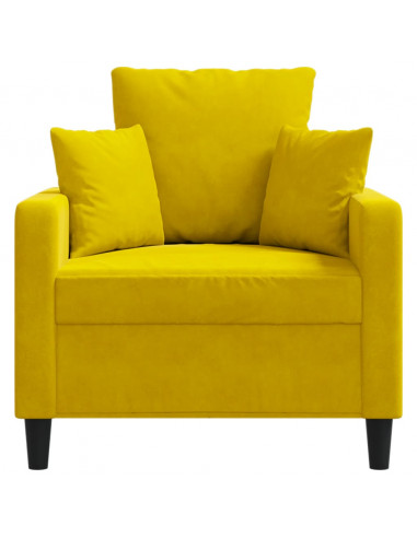 Poltrona Giallo 60 cm Velluto