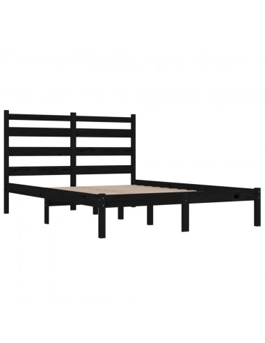 Giroletto Nero in Legno Massello di Pino 140x190 cm