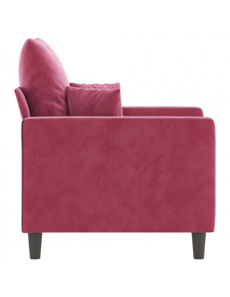 Poltrona Rosso Vino 60 cm Velluto