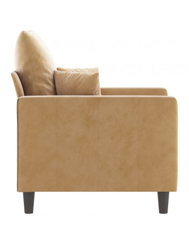 Poltrona Marrone 60 cm Velluto