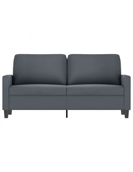 Divano a 2 Posti grigio scuro140 cm in Velluto