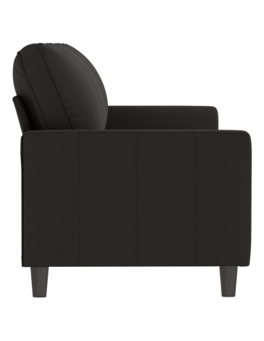 Divano a 3 Posti Nero 180 cm in Velluto