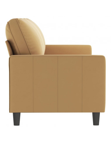 Divano a 3 Posti Marrone 180 cm in Velluto