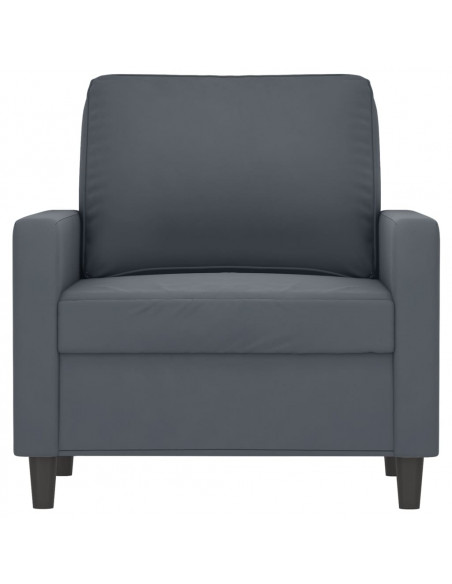 Poltrona Grigio Scuro 60 cm Velluto
