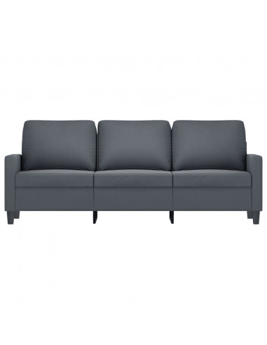 Divano a 3 Posti Grigio Scuro 180 cm in Velluto