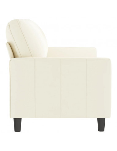 Divano a 3 Posti Crema 180 cm in Velluto