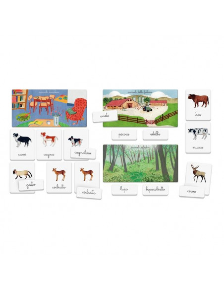Clementoni Montessori - Gli animali e i loro cuccioli
