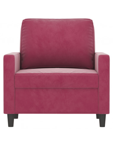 Poltrona Rosso Vino 60 cm Velluto