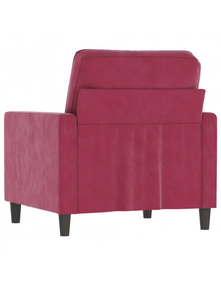 Poltrona Rosso Vino 60 cm Velluto