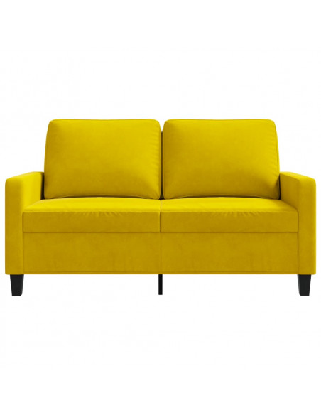 Divano a 2 Posti giallo 120 cm in Velluto