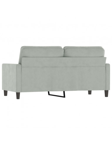 Divano a 2 Posti Grigio Chiaro 140 cm in Velluto