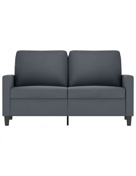 Divano a 2 Posti grigio scuro 120 cm in Velluto
