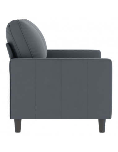 Divano a 2 Posti grigio scuro 120 cm in Velluto