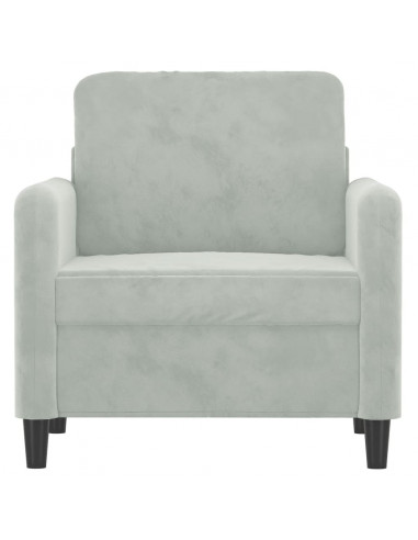 Poltrona Grigio Chiaro 60 cm Velluto
