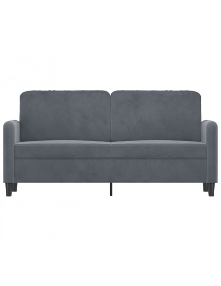Divano a 2 Posti grigio scuro140 cm in Velluto