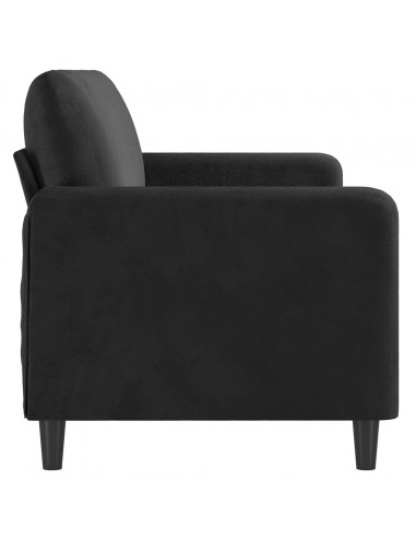 Divano a 3 Posti Nero 180 cm in Velluto