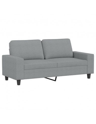 Divano a 2 Posti Grigio Chiaro 140 cm in Tessuto