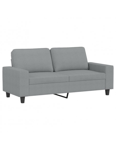 Divano a 2 Posti Grigio Chiaro 140 cm in Tessuto
