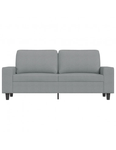 Divano a 2 Posti Grigio Chiaro 140 cm in Tessuto