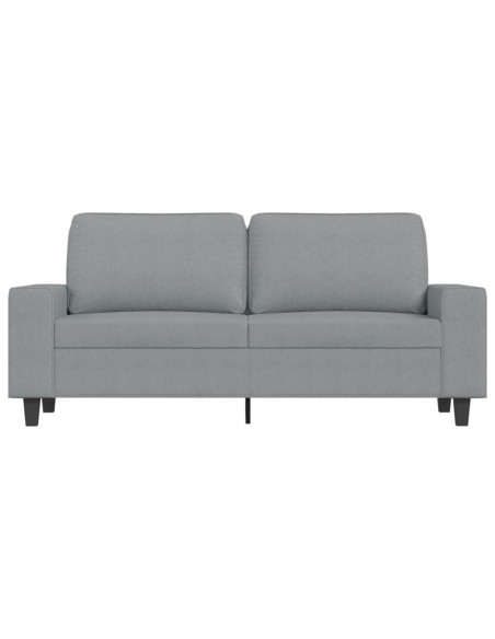 Divano a 2 Posti Grigio Chiaro 140 cm in Tessuto