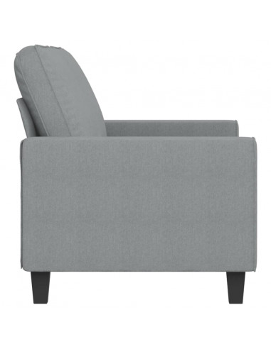 Divano a 2 Posti Grigio Chiaro 140 cm in Tessuto