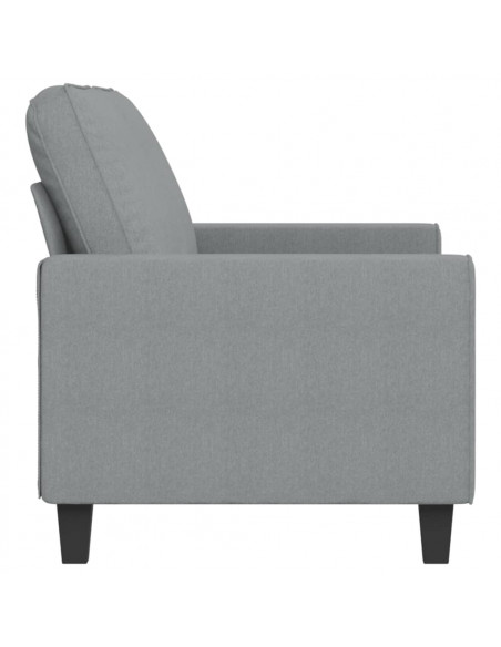 Divano a 2 Posti Grigio Chiaro 140 cm in Tessuto