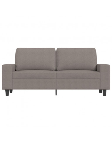 Divano a 2 Posti Tortora 140 cm in Tessuto