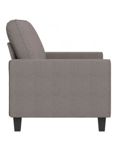 Divano a 2 Posti Tortora 140 cm in Tessuto