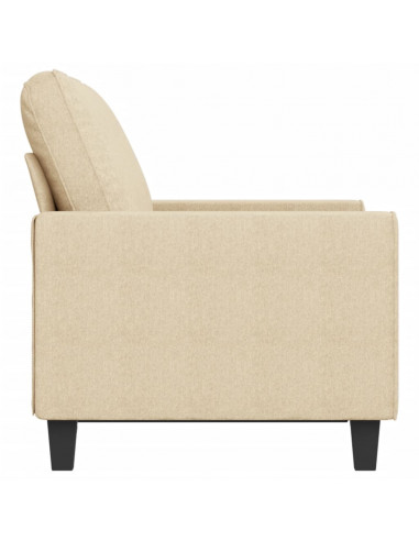 Divano a 2 Posti Crema 120 cm in Tessuto