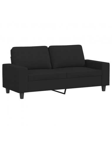 Set di Divani 2 pz Nero in Tessuto