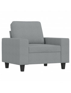 Poltrona Grigio Chiaro 60 cm in Tessuto 2