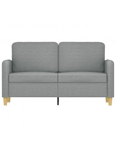 Divano a 2 Posti Grigio Chiaro 120 cm in Tessuto
