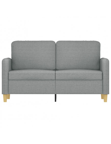 Divano a 2 Posti Grigio Chiaro 120 cm in Tessuto