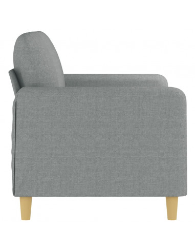 Divano a 2 Posti Grigio Chiaro 120 cm in Tessuto