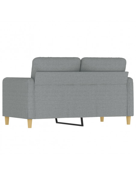 Divano a 2 Posti Grigio Chiaro 120 cm in Tessuto