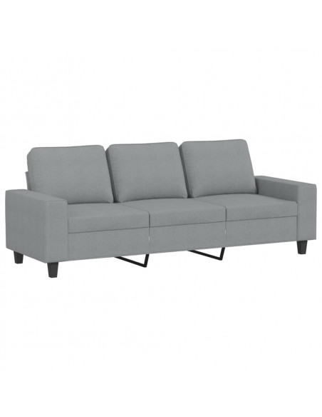 Set di Divani 2 pz Grigio Chiaro in Tessuto