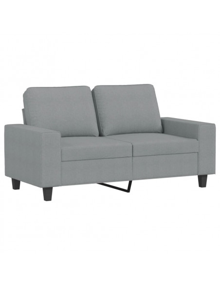 Divano a 2 Posti Grigio Chiaro 120 cm in Tessuto