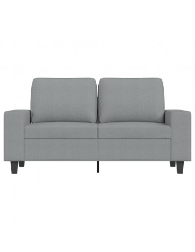Divano a 2 Posti Grigio Chiaro 120 cm in Tessuto
