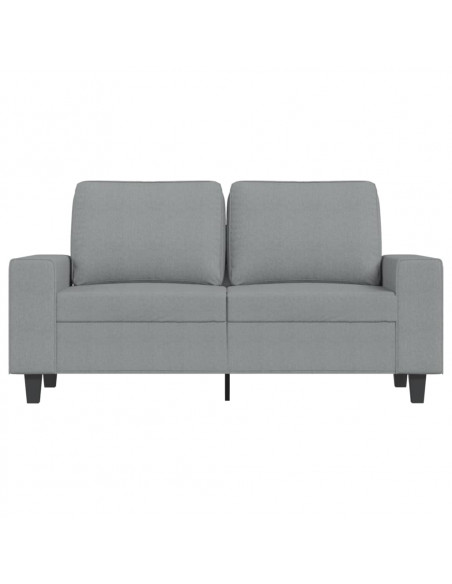 Divano a 2 Posti Grigio Chiaro 120 cm in Tessuto