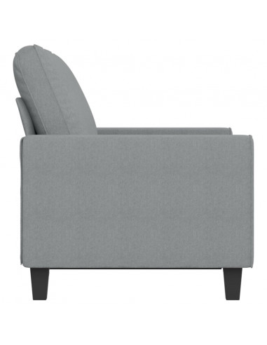 Divano a 2 Posti Grigio Chiaro 120 cm in Tessuto
