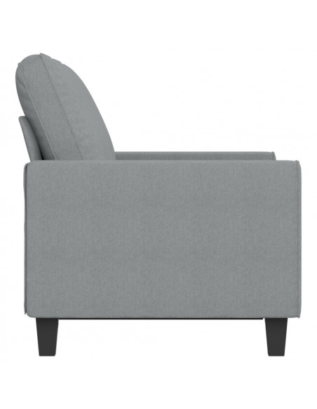 Divano a 2 Posti Grigio Chiaro 120 cm in Tessuto