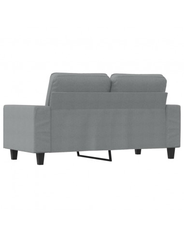 Divano a 2 Posti Grigio Chiaro 120 cm in Tessuto