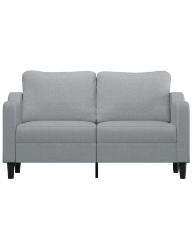 Divano a 2 Posti Grigio Chiaro 140 cm in Tessuto