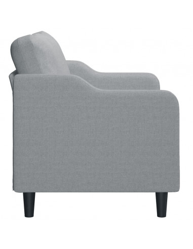 Divano a 2 Posti Grigio Chiaro 140 cm in Tessuto