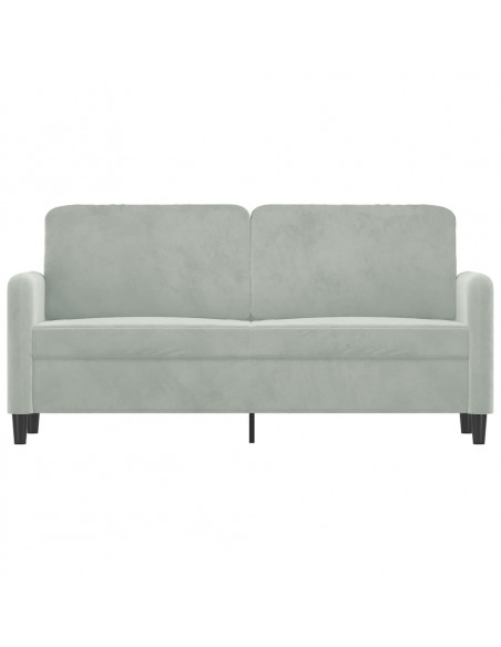 Divano a 2 Posti Grigio Chiaro 140 cm in Velluto