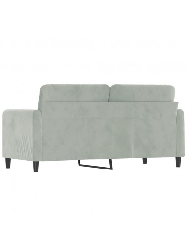 Divano a 2 Posti Grigio Chiaro 140 cm in Velluto