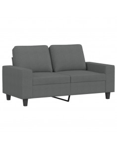 Divano a 2 Posti Grigio Scuro 120 cm in Tessuto 2